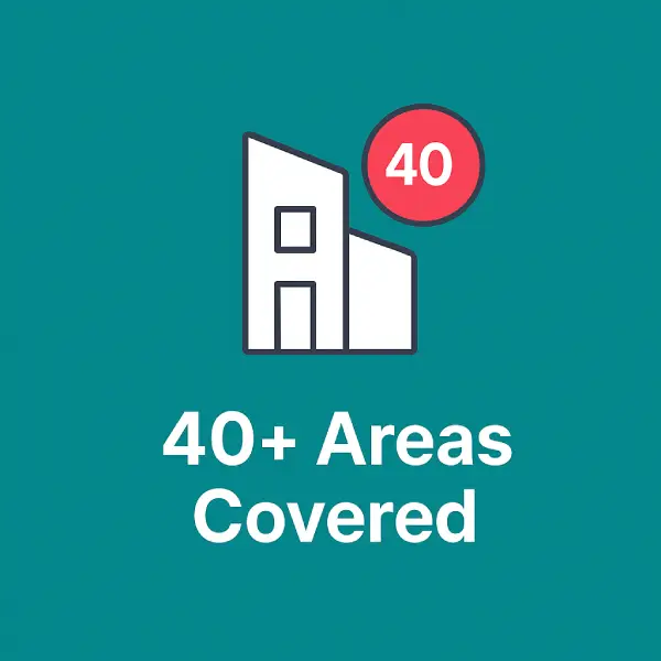 40+ Areas Covered in Dubai