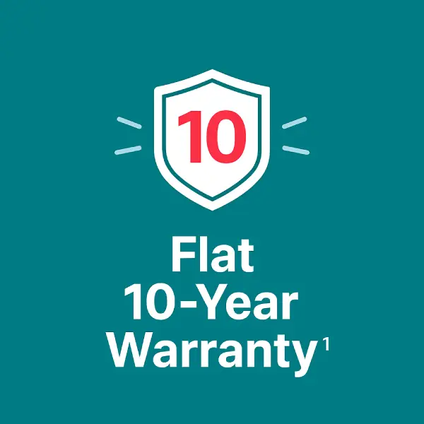 Flat 10 Year Warranty